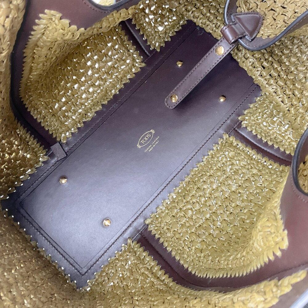 Tod's Brown Crochet Shopping Tote - Picture 8 of 9